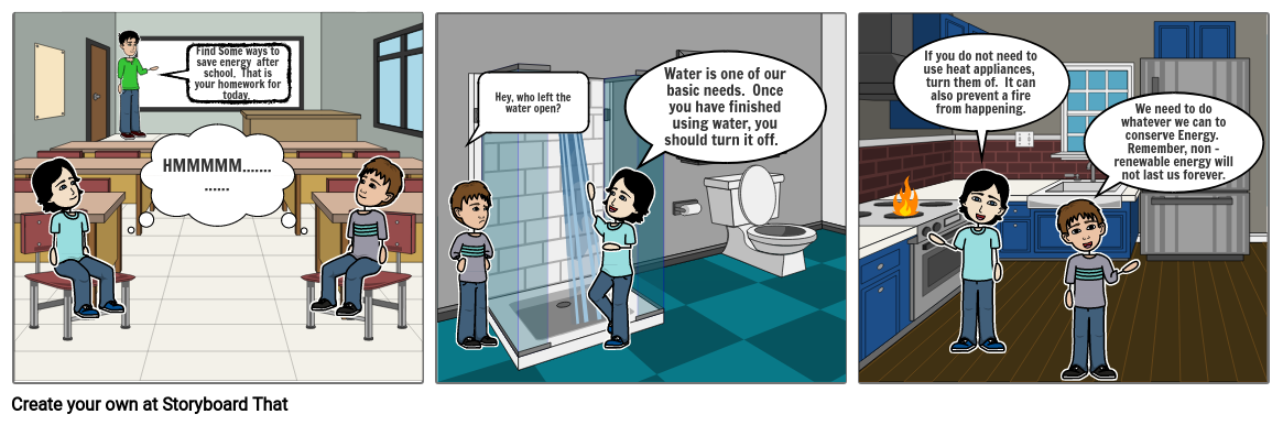 Energy conservation Cartoon Comic Storyboard o 70eb8320