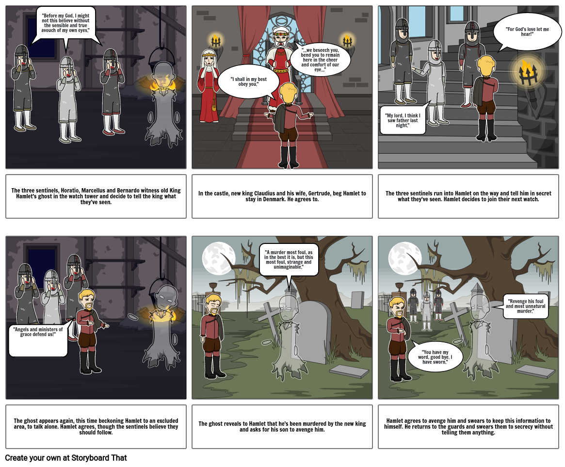 Act 1 Of Hamlet Storyboard By 70fd3cd5