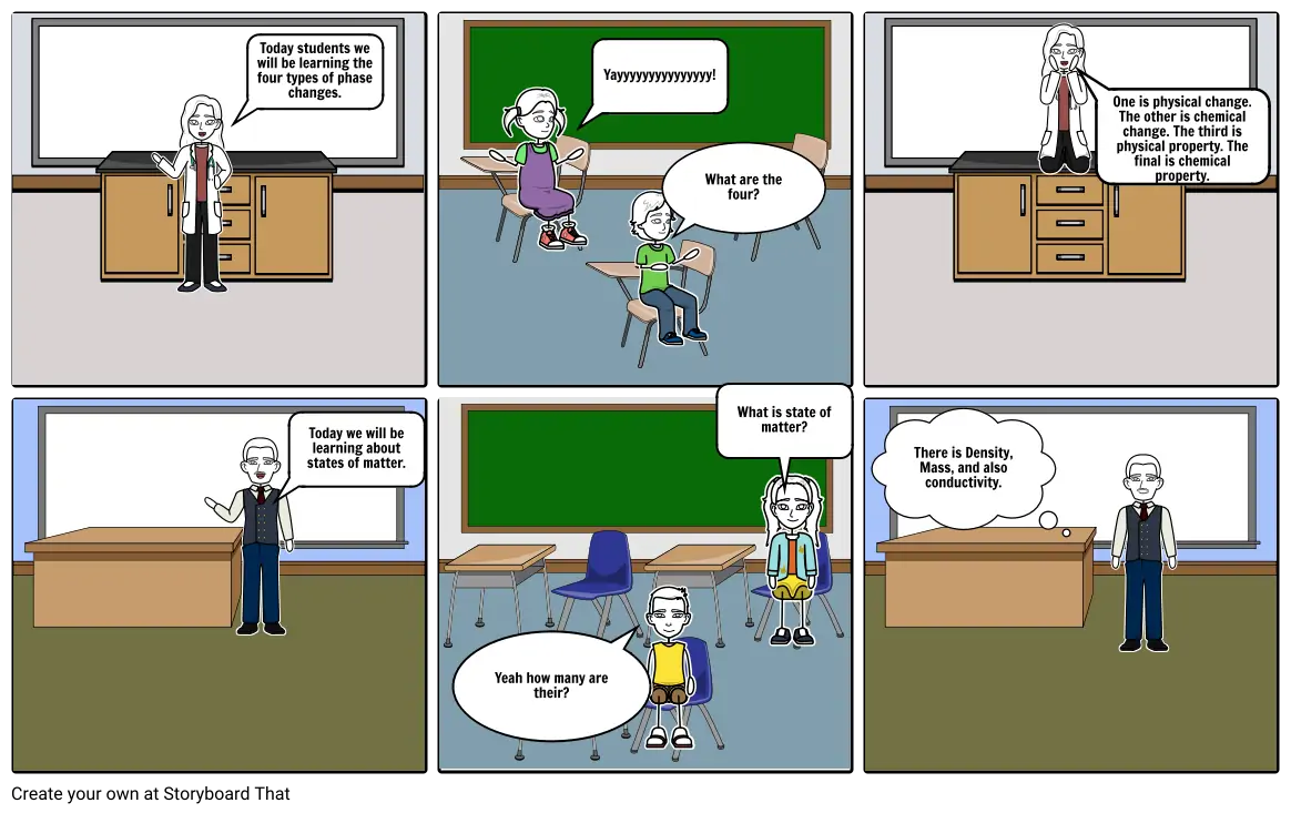States of matter and phase change comic