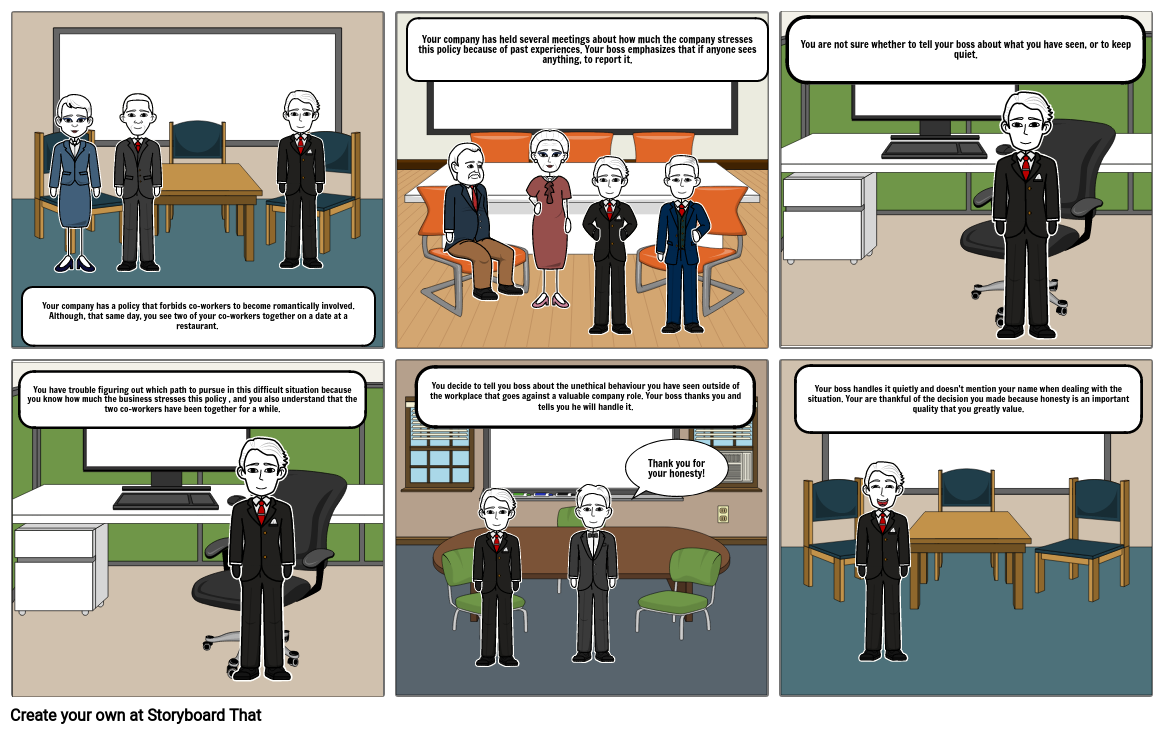 Ethical Issues in the Workplace Comic Strip