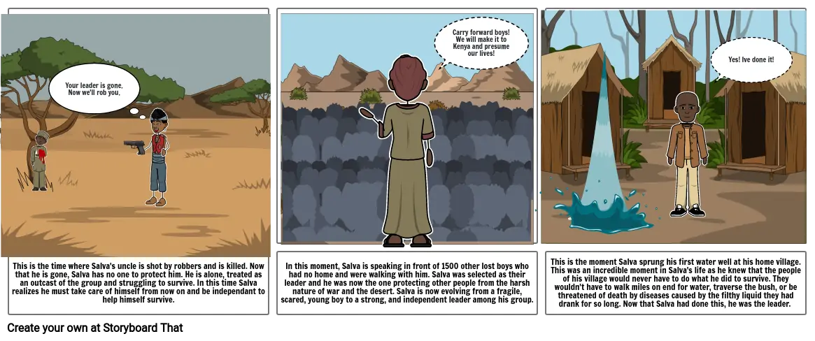 A Long Walk To Water Comic Strip