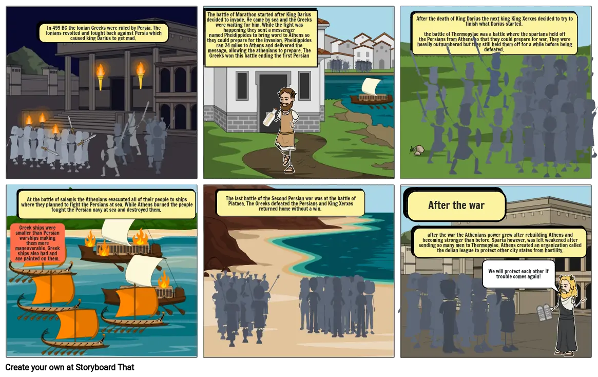 Persian wars comic assignment