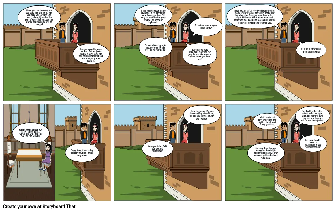 Romeo and Juliet Act 2 Scene 2(Balcony Scene PART 2) Comic-Akshara Immaneni