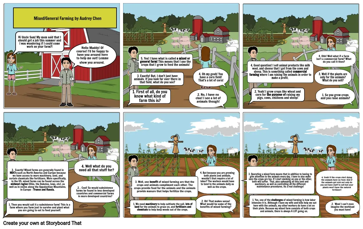 agriculture storyboard: mixed farming