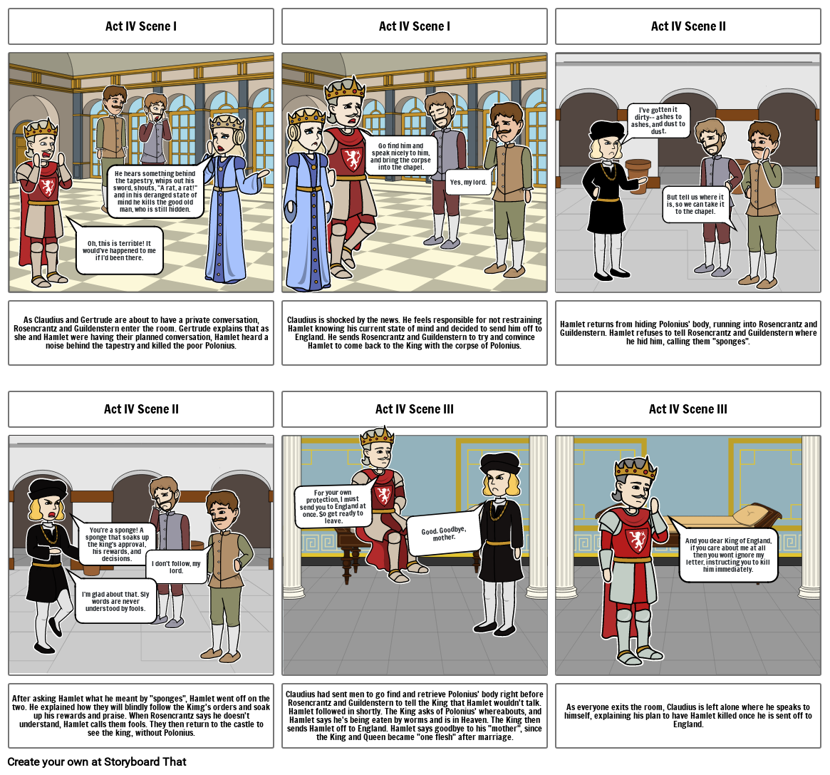 Hamlet Act Iv Scenes I Iii Storyboard Por 722cd05c