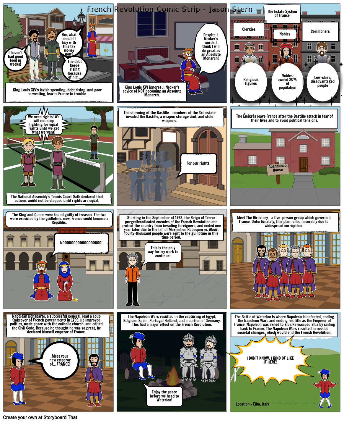 The French Revolution Storyboard by 722jstern