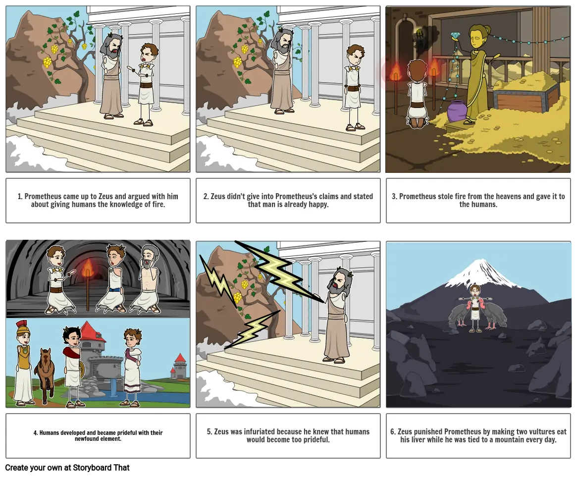 Prometheus & Zeus story-board