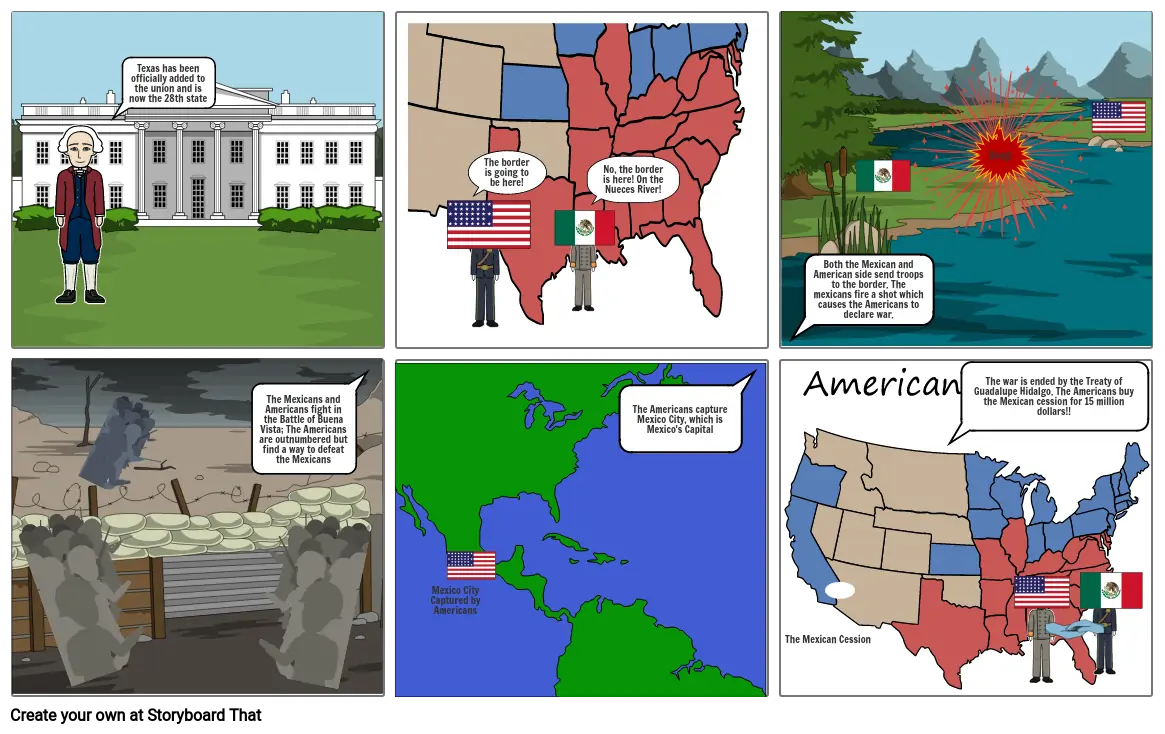Mexican American War Storyboard