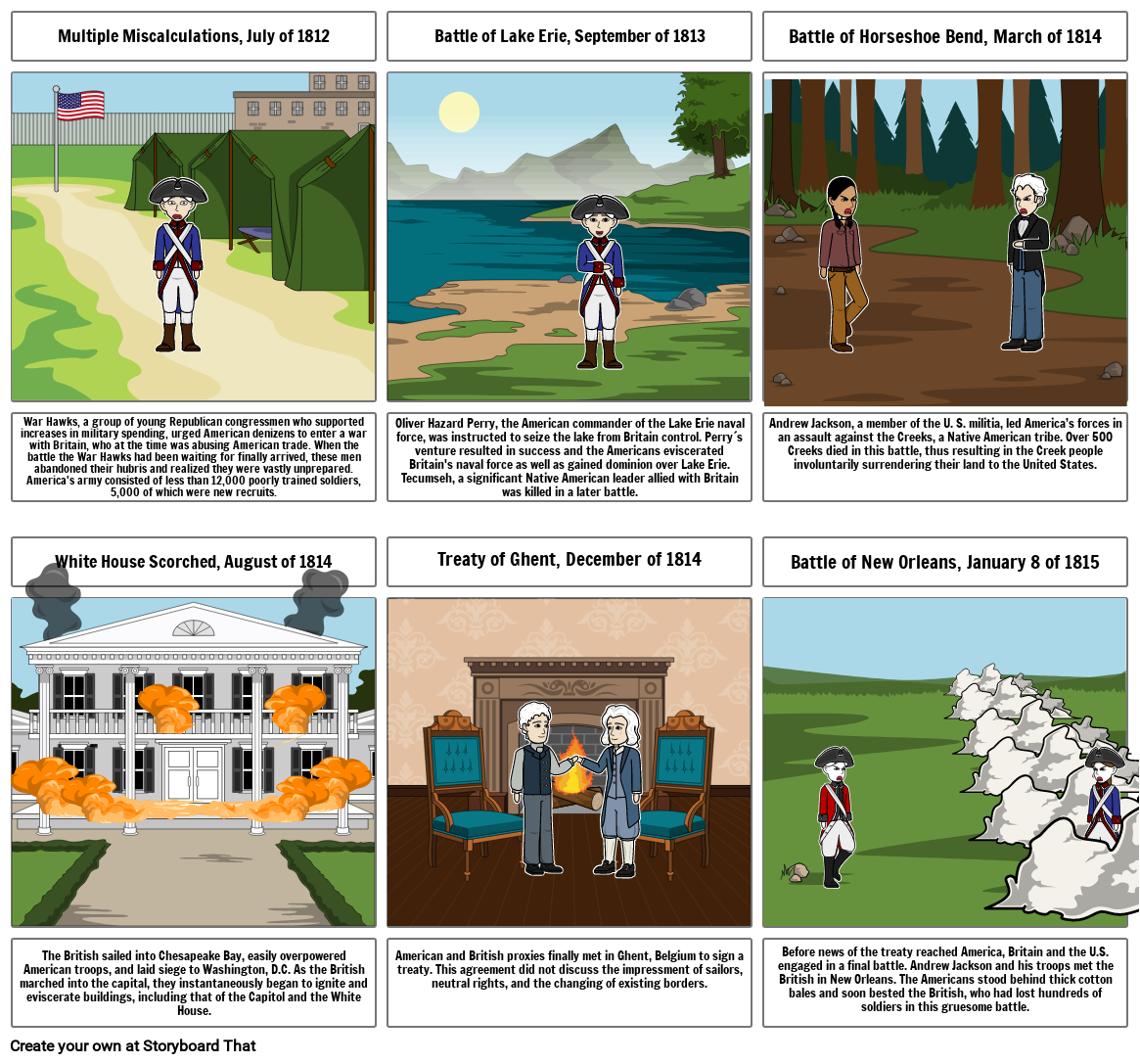 War Of 1812 Storyboard By 7354bf6d