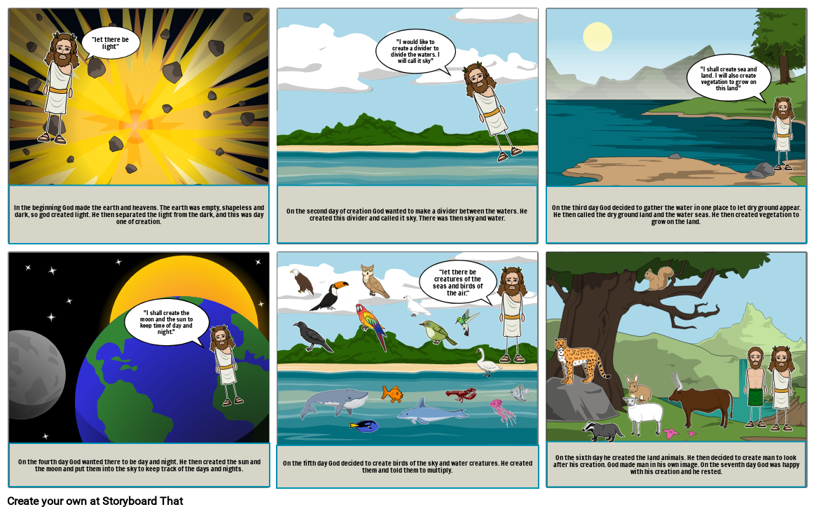 GOD'S CREATION Storyboard por 73b56554