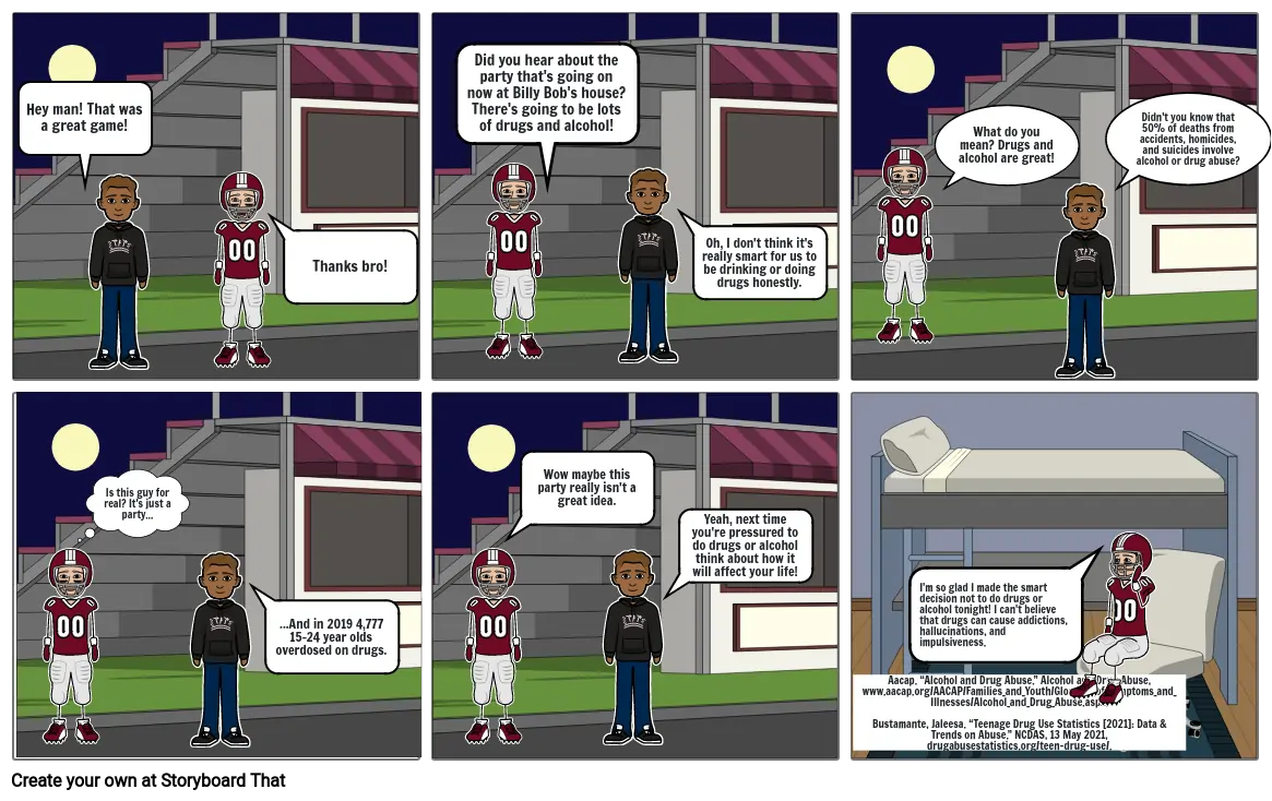 Health Risk Behavior Comic Strip