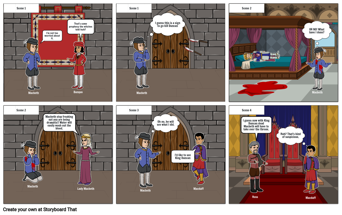 Macbeth Act Storyboard By Cf