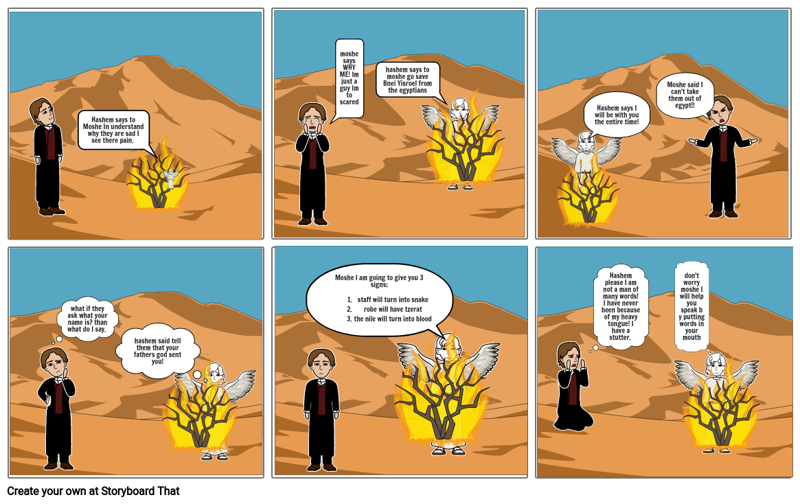 Part 2: Moshe At The Burning Bush Storyboard by 73d132ea