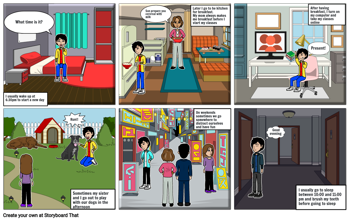 Historieta Ingles Storyboard by 73d50e52