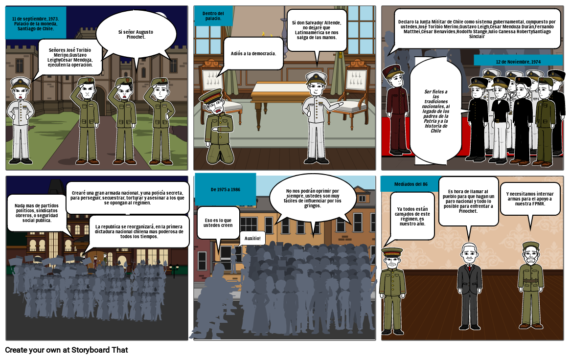 Dictadura militar Storyboard por 74570ced