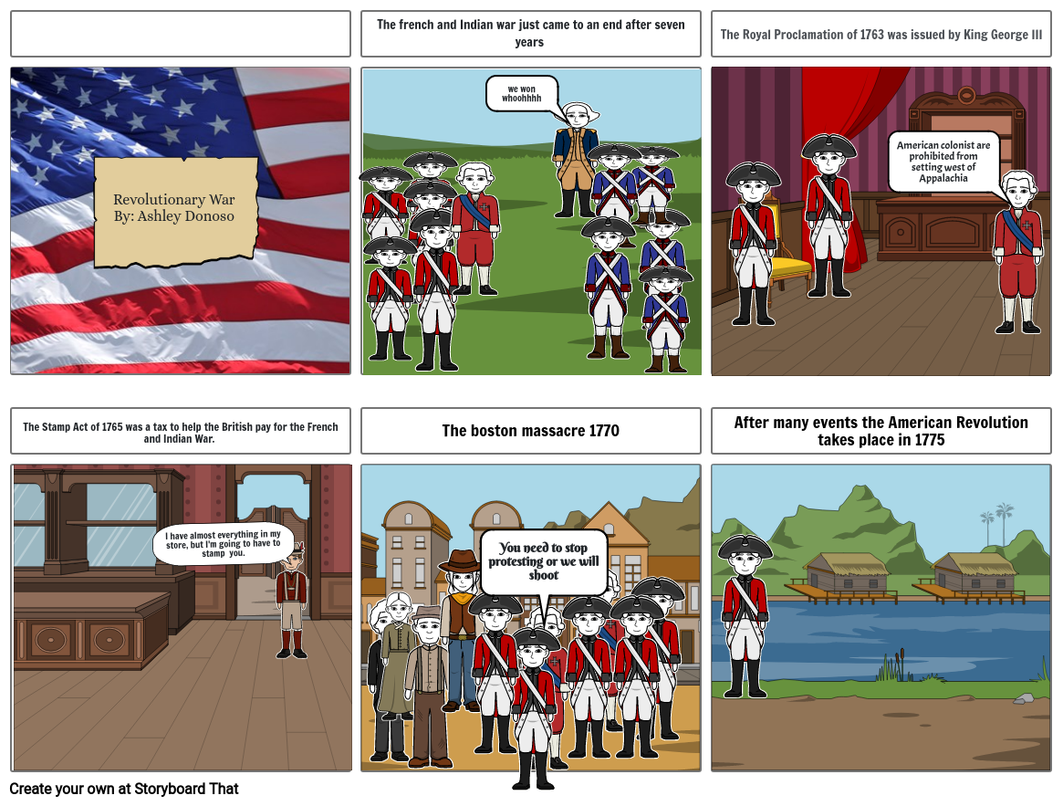 revolutionary war Storyboard by 749255b6
