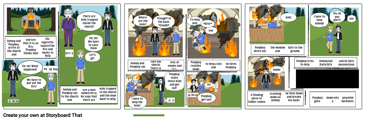 Church Fire Comic Strip