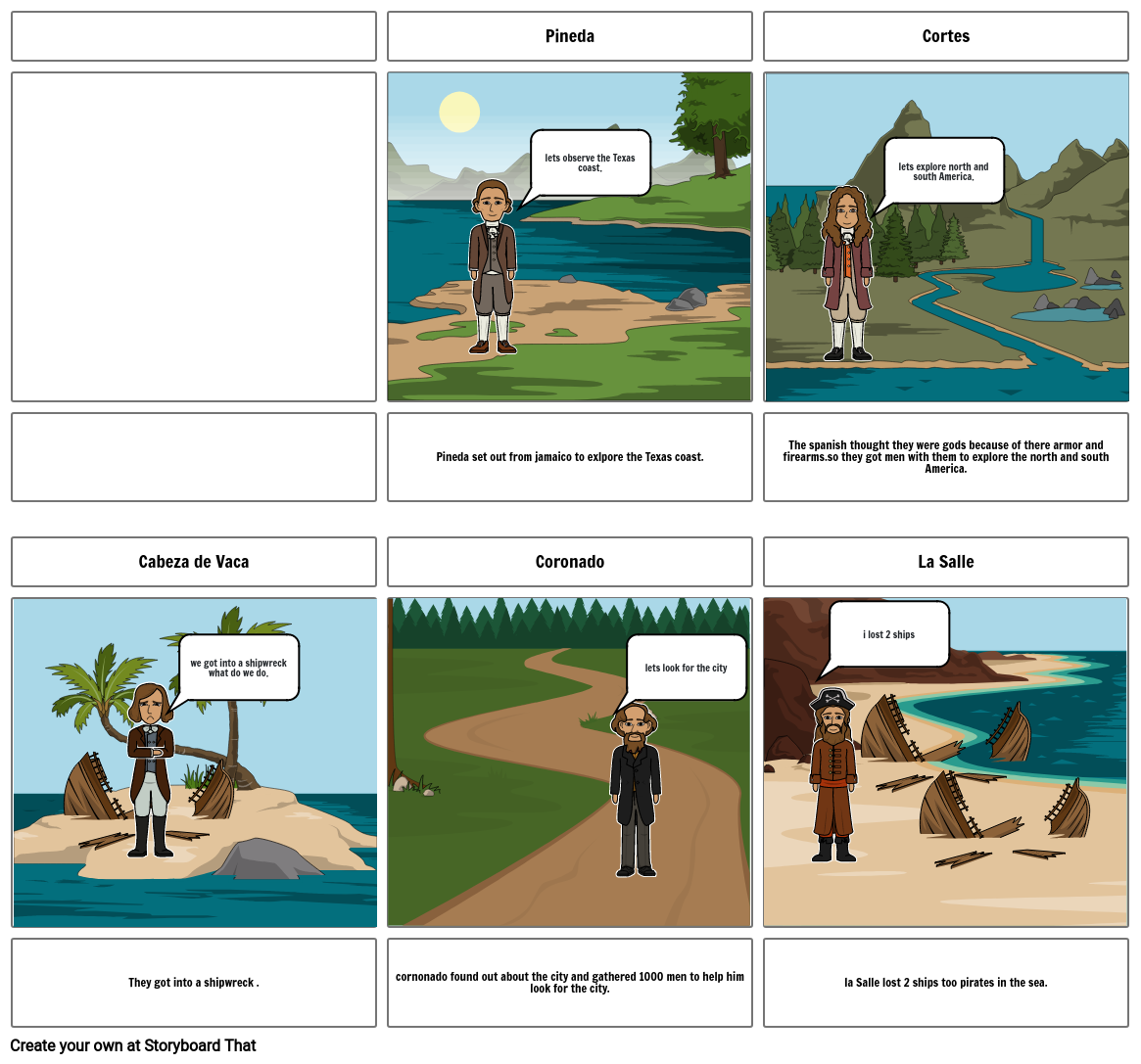 Spanish Explorers Storyboard By 7535e618