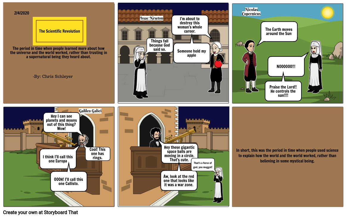 Scientific Revolution Project Storyboard by 7602ffa7