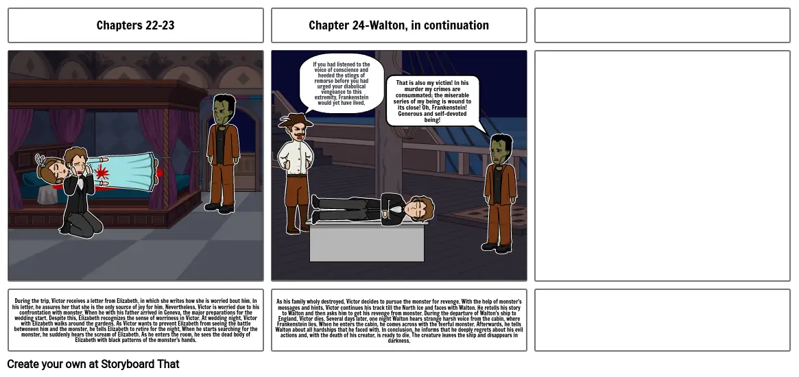 Frankenstein Chapters 22-24, Walton in continuation