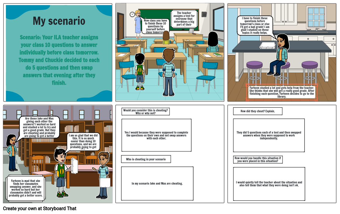 Academic Dishonesty Storyboard