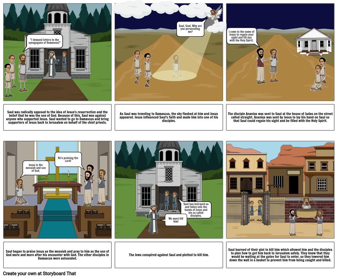 Saul's Conversion Storyboard by 76af8059