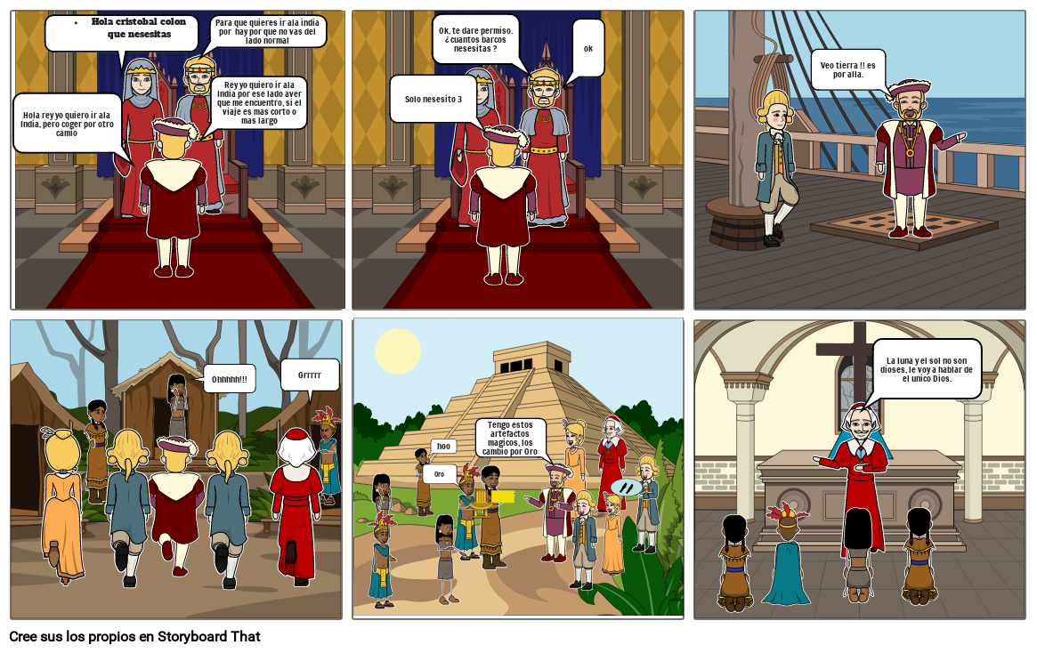 La Conquista de America Storyboard by 76b3750d