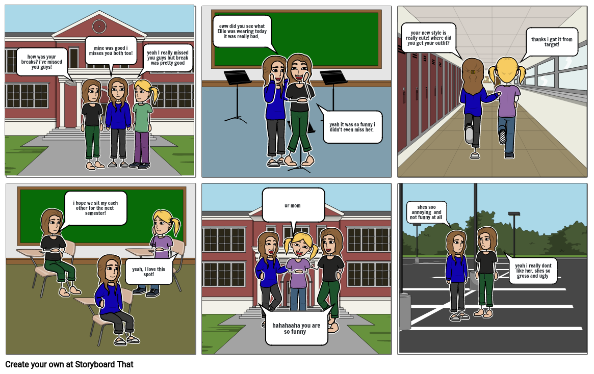 toxic friend story board Storyboard by 76cd7a3e