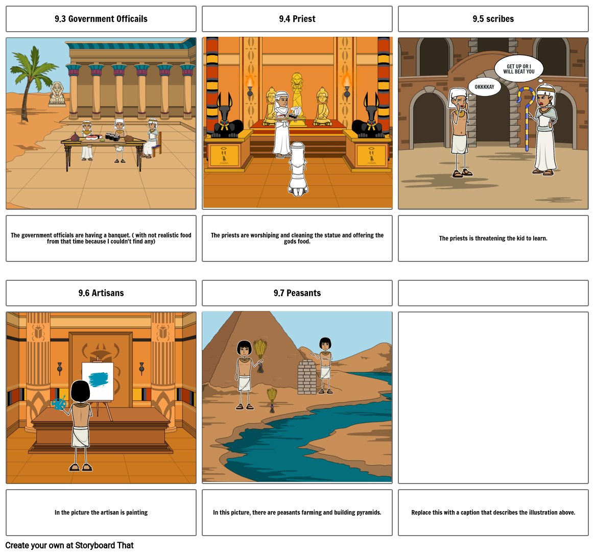 Daily Life In Ancient Egypt Storyboard By 76d4e0f5