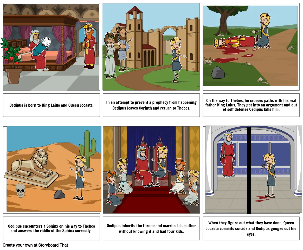 Oedipus Myth Storyboard