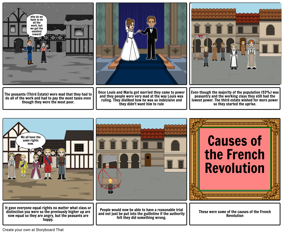 French Revolution Causes Storyboard By 776892f938674