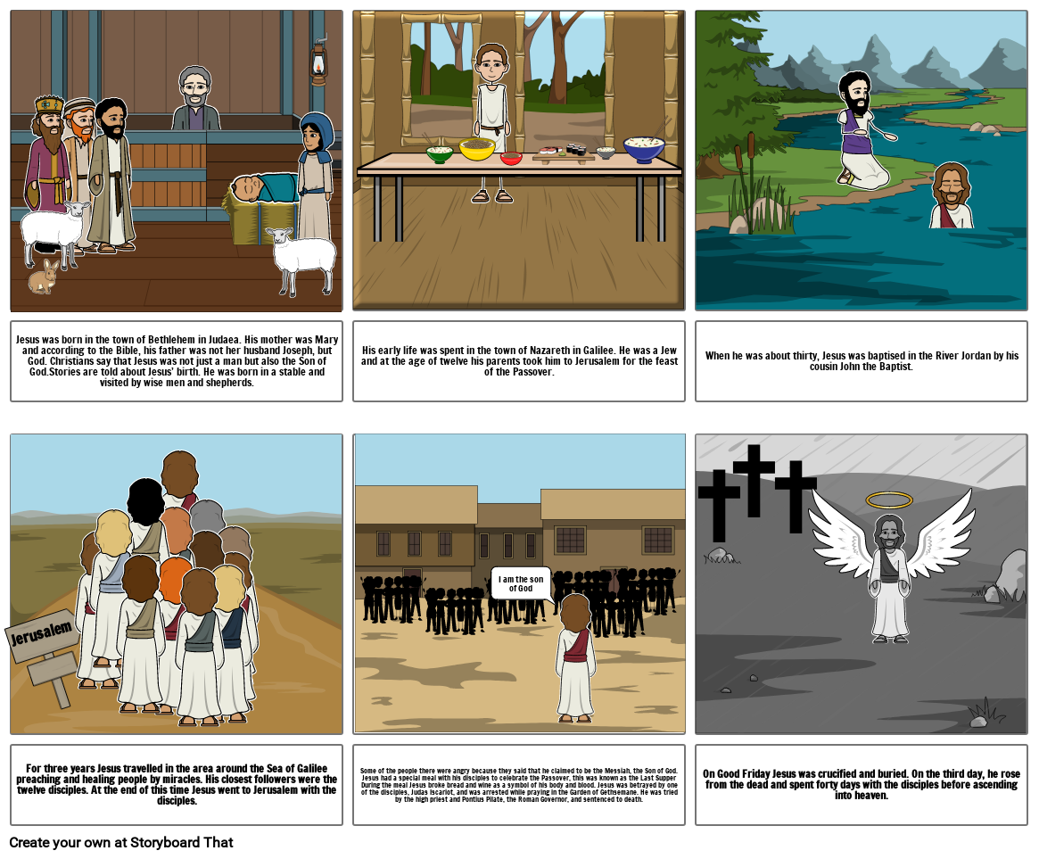 Jesus story Storyboard by 7843f380