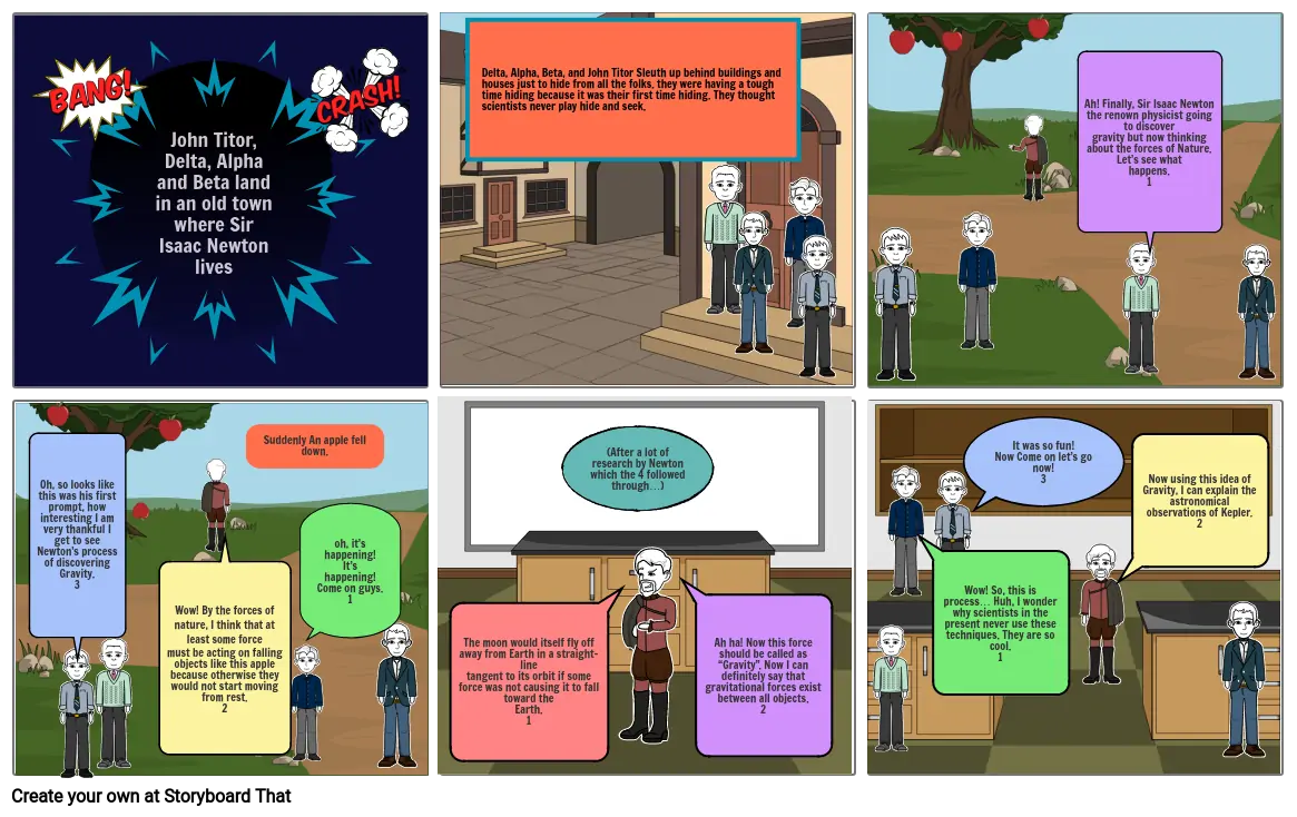 Isaac Newton Comic strip