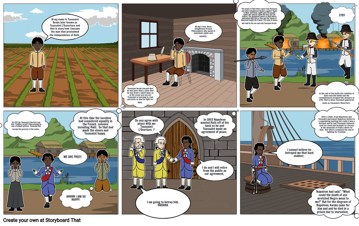 History Comic Book Storyboard by 7861b376