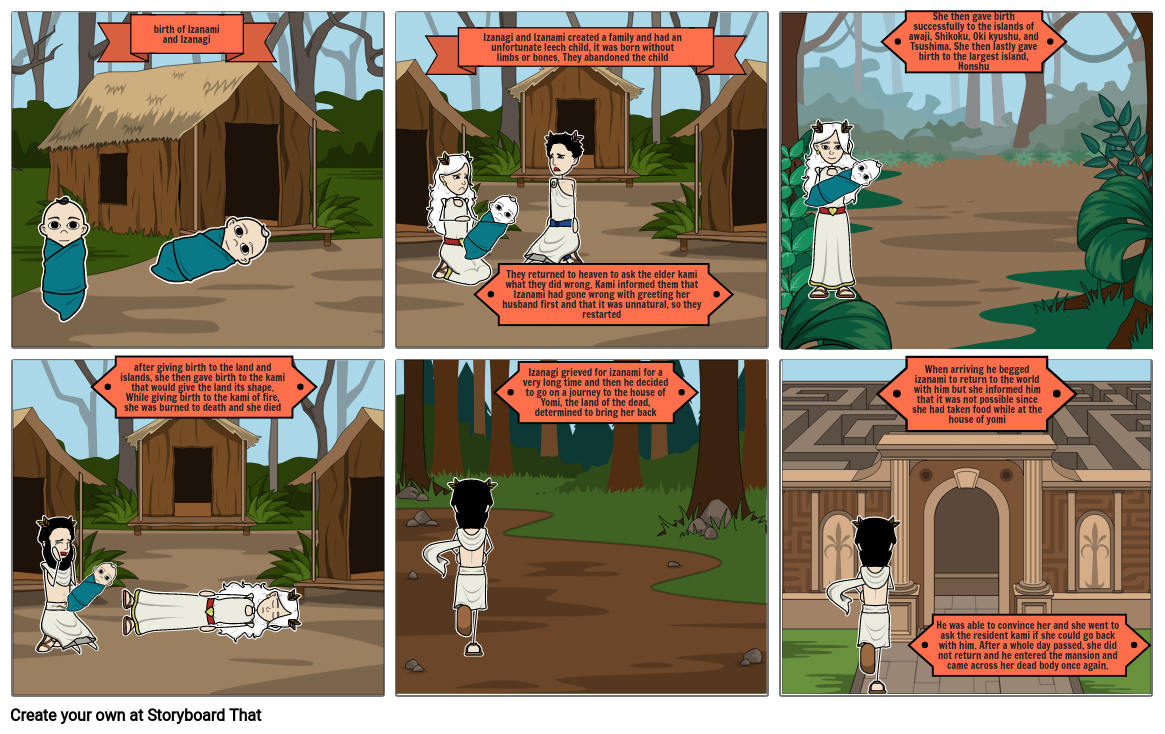 Story Of Japan Greek Mythology Storyboard by 7876bf00