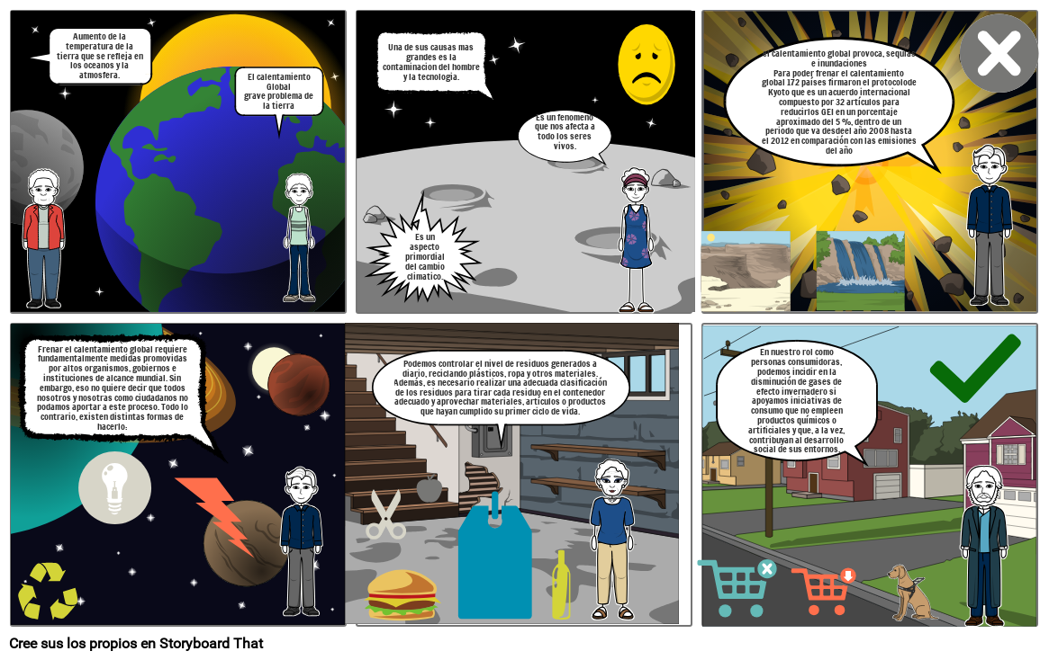 Calentamiento global Storyboard by 7887b2b9