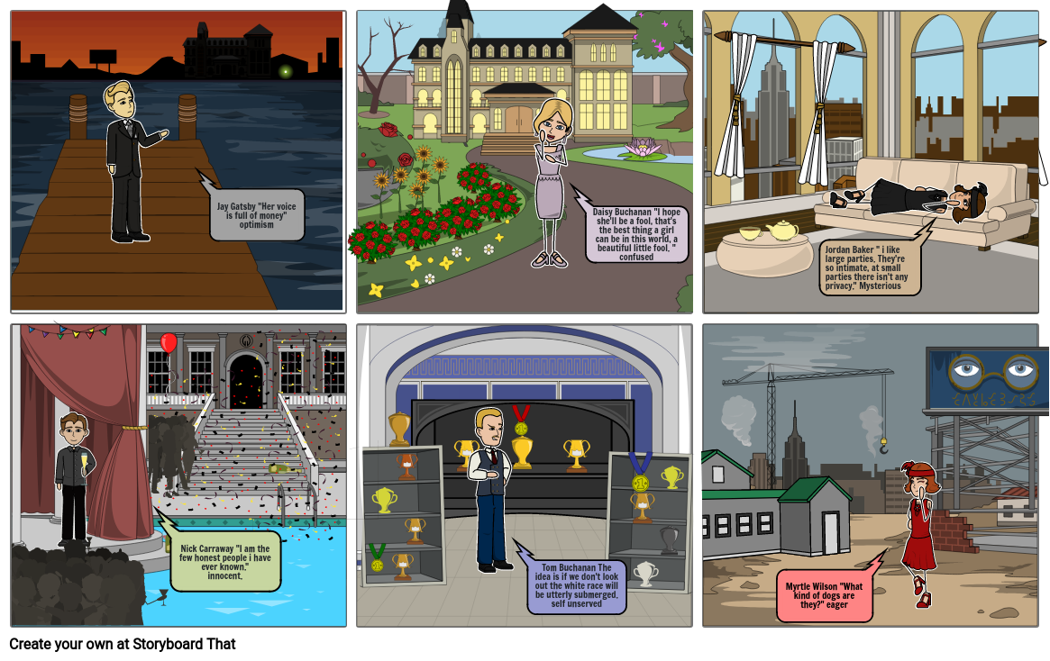 The Great Gatsby Storyboard by 78897d31