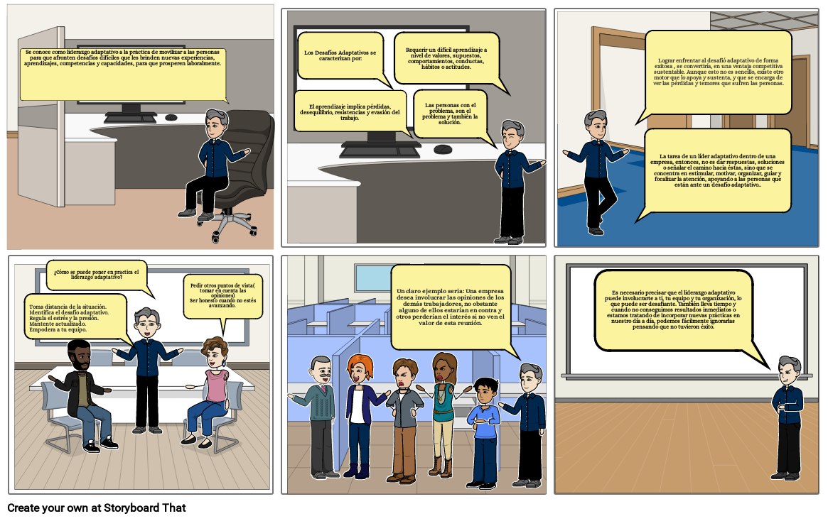 STORYBOARD - LIDERAZGO Y DESAFIOS ADAPTATIVOS