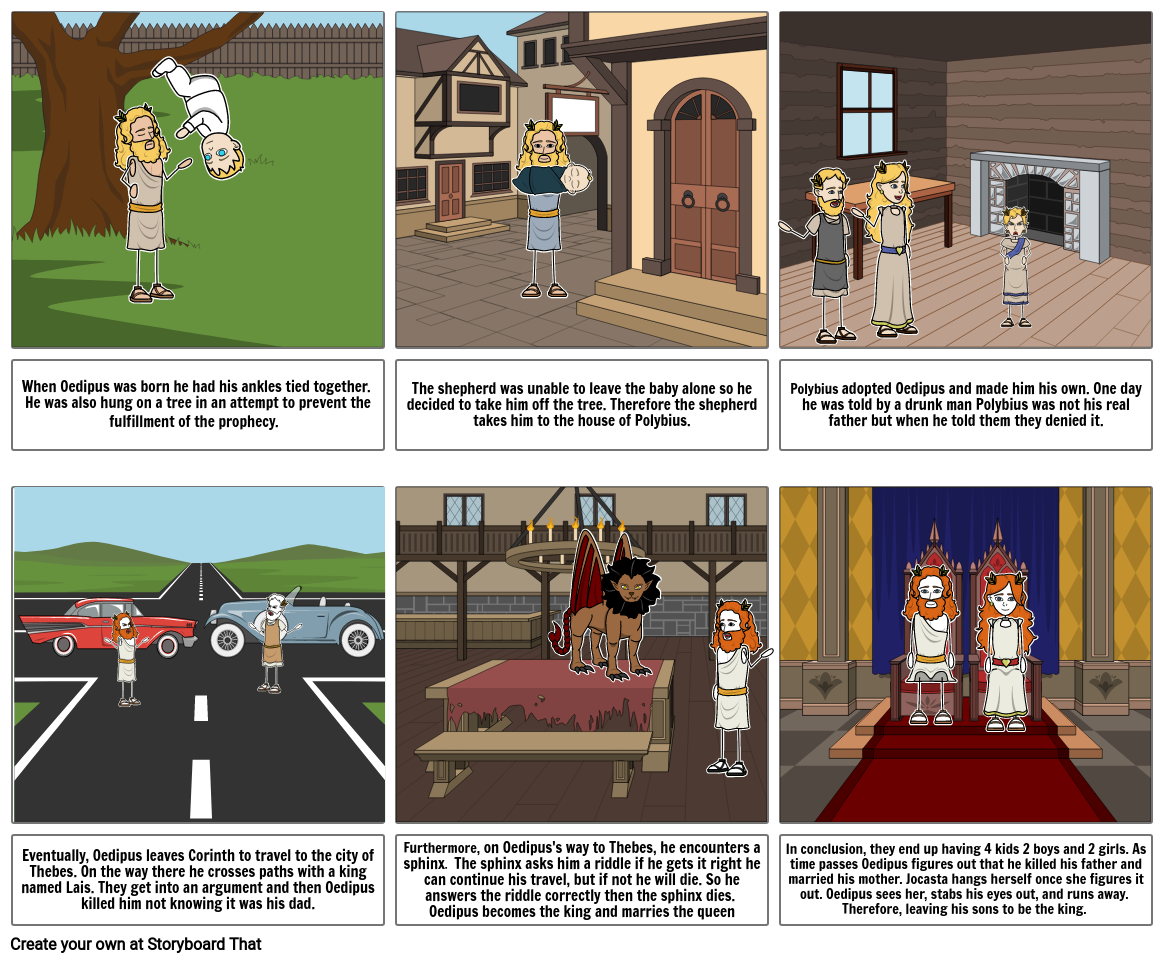 Myth of Oedipus Storyboard por 793f75d3