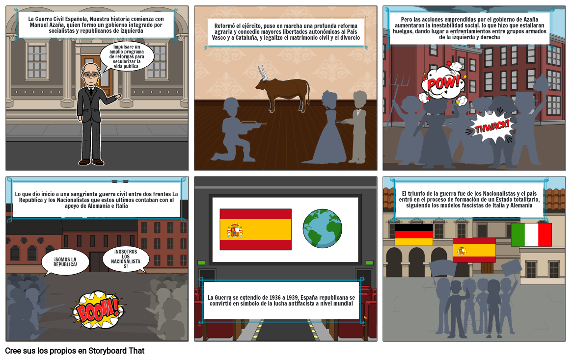 La Guerra Civil Española Storyboard By 79436ff7 