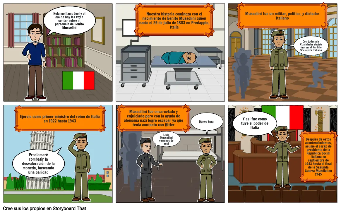 La historia de Benito Mussolini