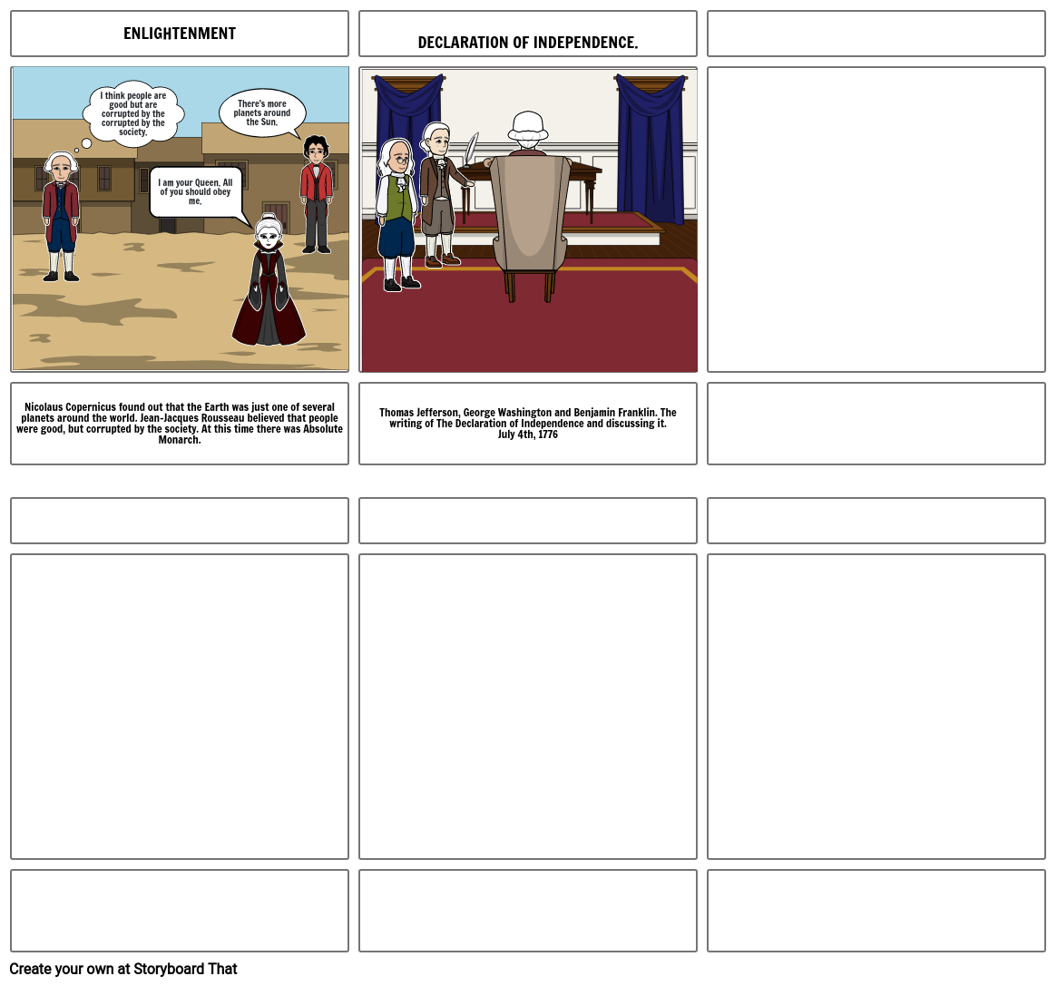 Declaration Of Independence Storyboard By 7a239da3