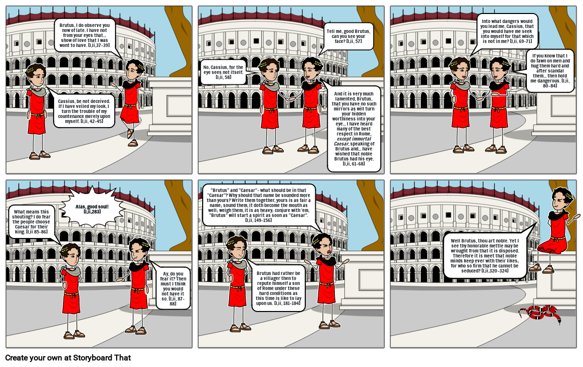 Julius Caesar Act 1 Scene 2 Storyboard By 7a359959