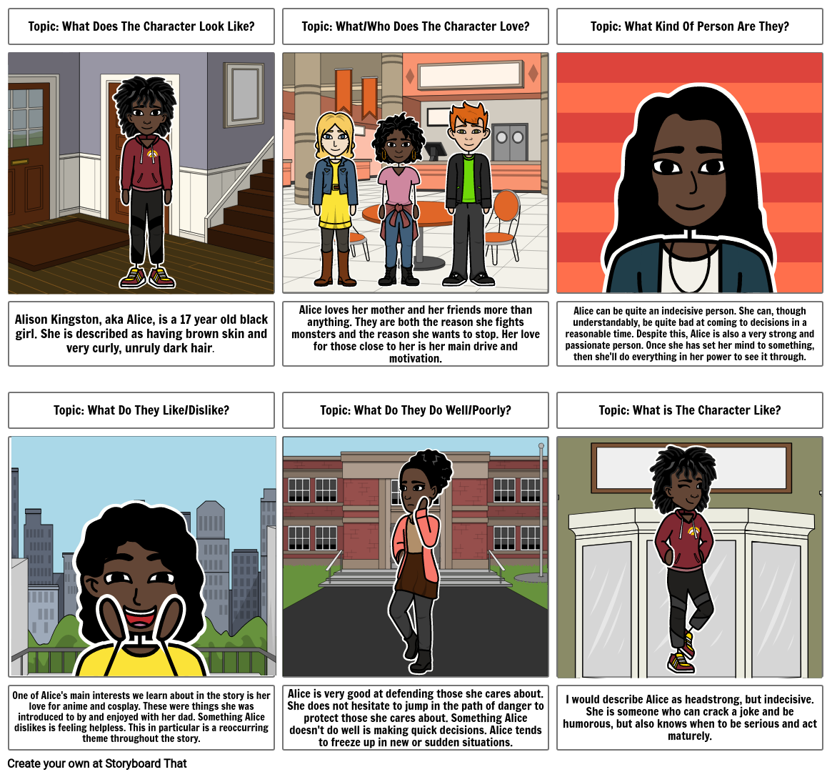 African Lit Tic-Tac-Toe 5: Storyboard Storyboard