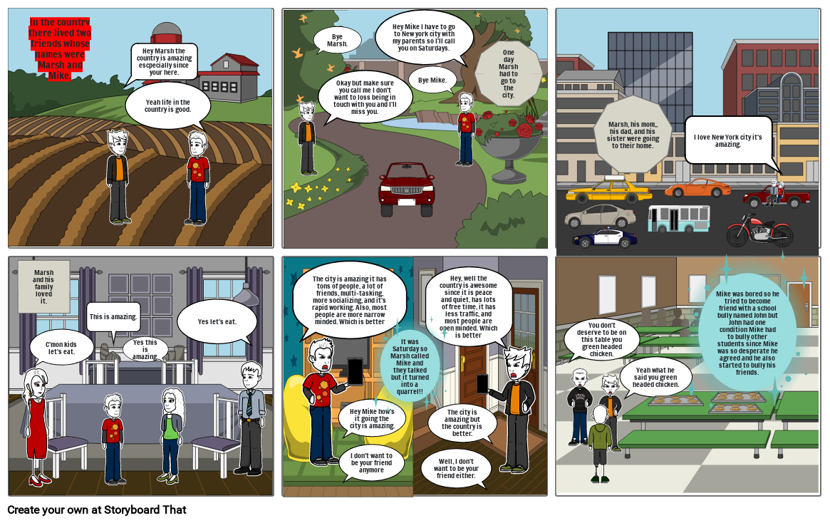 Country vs City Aatish&#39;s Storyboard