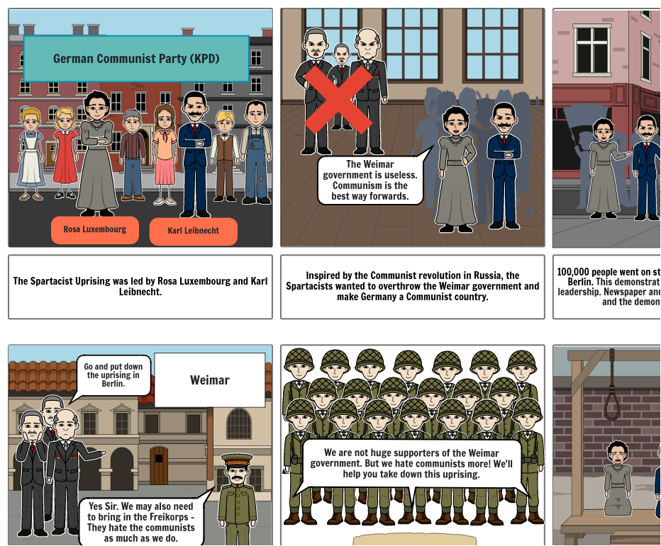 The Spartacist Uprising - January 1919 Storyboard