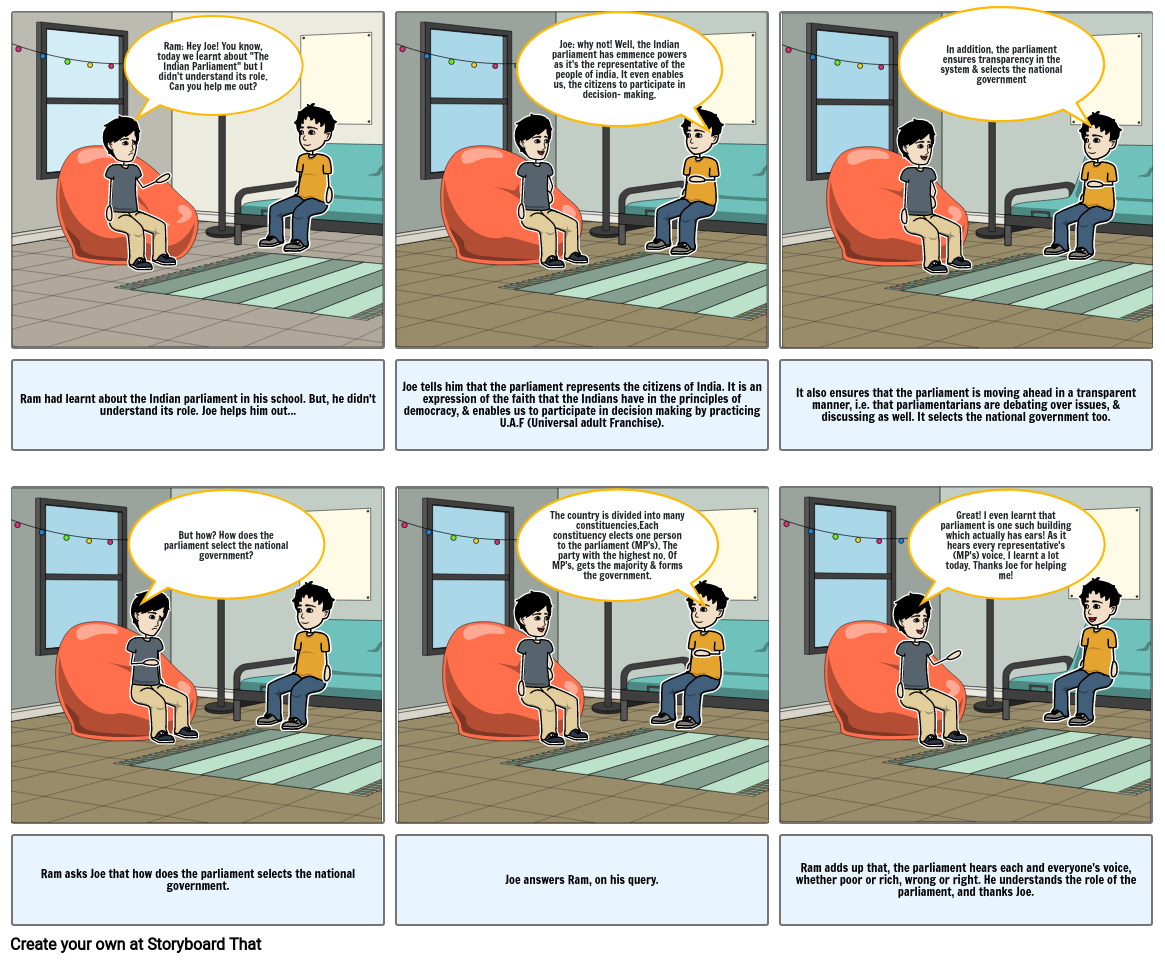 Role of the parliament Storyboard by 7a9c93ff