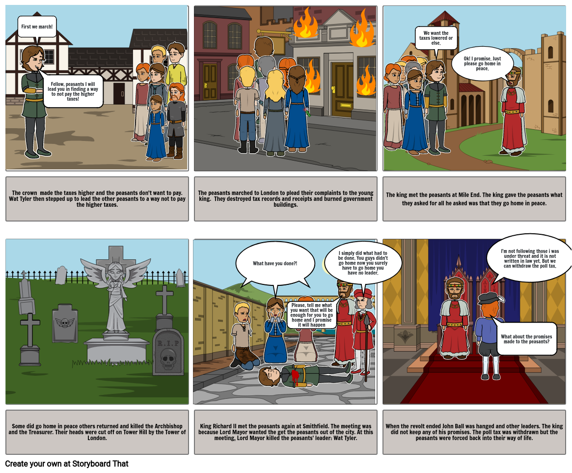 Peasants revolt comic Storyboard by 7b3e5047