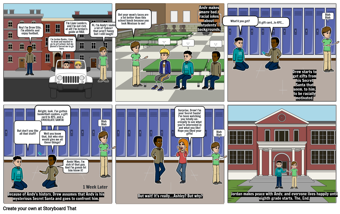 New Kid Plot Summary Storyboard por 7b473a20