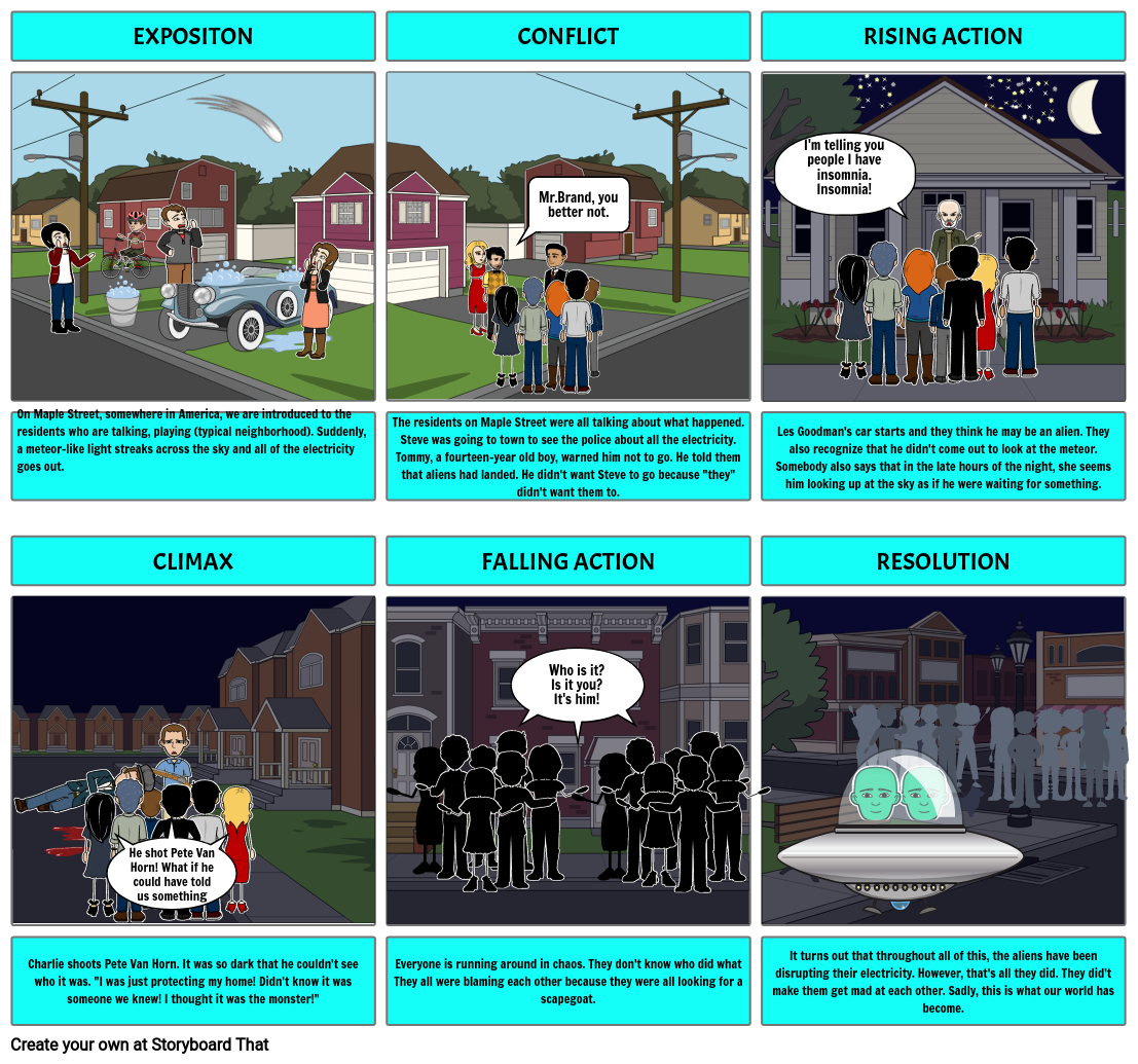 Monsters Are Due On Maple Street Storyboard by 7b927616